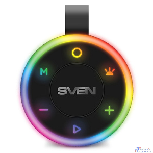 SVEN PS-150, черный (10 Вт, Waterproof (IPx4), TWS, Bluetooth, FM, USB, 1200мА*ч)