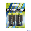 Ergolux..LR20 Alkaline BL-2 (LR20 BL-2, батарейка,1.5В) (2 шт. в уп-ке)