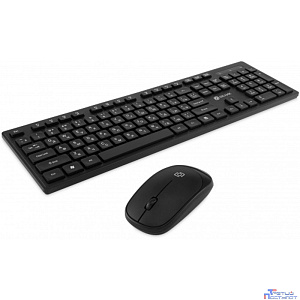 Клавиатура + мышь Oklick S255W Black USB  беспроводная slim [1909361]
