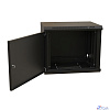 WRline Шкаф настенный 19-дюймовый (19"), 12U, 650х600х450мм, металлическая передняя дверь с замком, две боковые панели, цвет черный (RAL 9004) (разобранный)