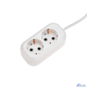 PROconnect (13-4203) Удлинитель 2 гнезда, 3м, 3х0,75мм?, с/з, белый