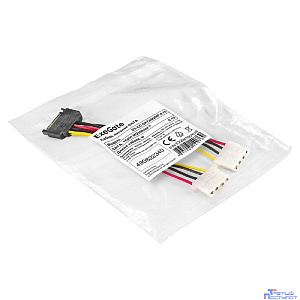 Exegate EX294795RUS Кабель питания SATA ExeGate EX-CC-SATAM2MF-0.15 (15pin M/2xMolex F, 0,15м)
