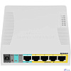 MikroTik RB260GSP (CSS106-1G-4P-1S) Коммутатор RouterBOARD 260GSP 1xSFP, 5x10/100/1000 Gigabit Ethernet, PoE with indoor case and power supply