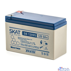 АКБ БАСТИОН SKAT SB 1209S AGM 12V 9Ач I зар.2,6 А, клеммы F2, гарантия 18 мес (8970)