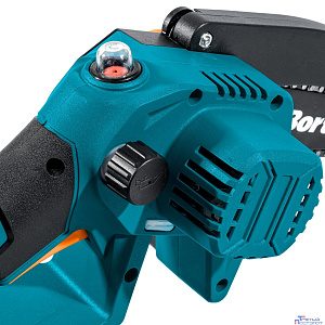 Bort BKS-216-LI Цепная пила аккумуляторная,  {36В Li-Ion, Makita 18V LXT,  шина 155мм, Бесщеточный, Шаг цепи, дюйм 1/4, движения цепи, м/сек 10, вес 2 кг, 2 АКБ + ЗУ} [93418279]