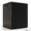 Hyperline TWB-0945-SR-RAL9004 шкаф настенный 19-дюймовый (19"), 9U, 500x600x450 мм, металлическая передняя дверь с замком, две боковые панели, цвет черный (RAL 9004) (разобранный)