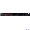 5bites Блок розеток PDU-10 6S / 10A / PVC / SWITCH / 1U / 19"