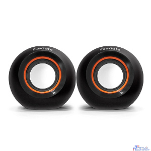 Exegate EX287053RUS Акустическая система 2.0 ExeGate Disco 180 (питание USB, 2х3Вт (6Вт RMS), 100-20000Гц, черный)