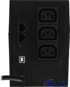 PowerCom Raptor RPT-1000AP ИБП {1000 ВА/ 600 Вт, AVR, USB, RJ11/RJ45, 3 xC13 с резервным питанием} (792817)