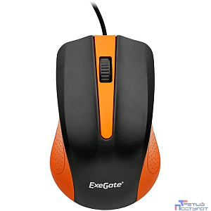 Exegate EX280437RUS Мышь Exegate SH-9030BO <black+orange, optical, 3btn/scroll, 1200dpi, USB>