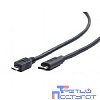 Кабель USB2.0 Cablexpert microUSB/Type-C, 3А, 36Вт, медь, двойн.экран, Pro, 3м, черный, пакет (CCP-USB2-mBMCM-10)