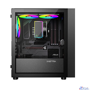 XASTRA Корпус A305M 3ARGB Black mATX/Mesh/ tempered glass / 2x140mm + 1x120mm ARGB PWM fans/ Door/ A305M-2FC14A-1FC12A-D