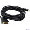 Кабель Buro HDMI-19M-DVI-D-10m 24M/19M 10м позол/ферритовые кольца (HDMI-19M-DVI-D-10M)