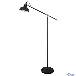Camelion KD-425F  C62  черный + медь (Светильник напольный Amsterdam, 1х E27, 40Вт, 230В, металл)