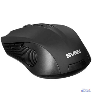 Беспроводная мышь Sven RX-350W чёрная (5+1кл. 600-1400DPI, SoftTouch, блист)
