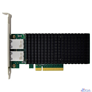ORIENT XWT-INT540L2PE8, Сетевая карта PCI-Ex8 v2.1 2xRJ45 10Gbps Converged Server NIC, Intel X540 chipset, 10/1 Гбит/с, 2 планки крепления в комплекте (33299)
