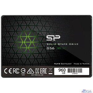 SSD 2.5" Silicon Power 960GB Slim S56 <SP960GBSS3S56A25> (SATA3, up to 500/450MBs, 3D NAND, 500TBW, 7mm)