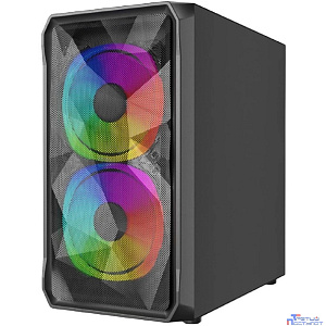 Powercase Mistral Micro A3B ARGB, Tempered Glass, 2x 140mm ARGB PWM+1x 120mm ARGB PWM, чёрный, mATX (CMMAB-A3-V2)