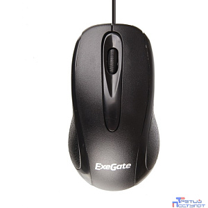 Exegate EX264099RUS Мышь Exegate SH-9026  <black, optical,  3btn/scroll, 1000dpi, USB>, Color box