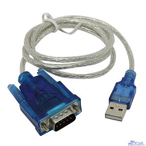 ORIENT Кабель-адаптер USS-102N USB Am to RS232 DB9M (WCH CH340, поддержка Win 8.x/10), длина 0.8м, крепеж разъема - винты (30677)
