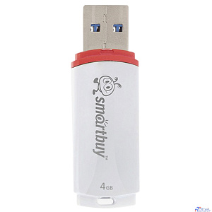 Smartbuy USB Drive 4Gb Crown White SB4GBCRW-W