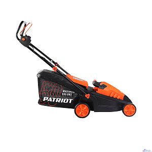 PATRIOT PT 1639E Газонокосилка электрическая [512309639] { бесщёточный, 38см, 1600Вт, трав комби 50л, 20-65мм 5 уровней }
