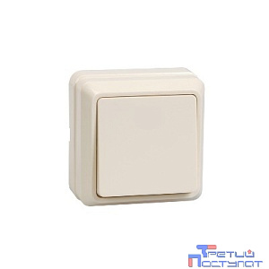 Iek EVO10-K33-10-DC ВС20-1-0-ОКм Выключатель 1кл 10А откр.уст. ОКТАВА (кремовый)