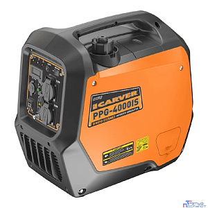 Генератор CARVER  PPG -4000IS инверторный [01.020.00054] { (2,8/3 кВт, 220В, 2 розетки, USB, дисплей) (20шт/под) }