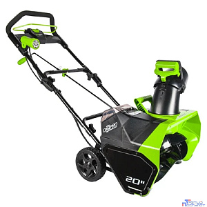 Greenworks Снегоуборщик аккумуляторный GD40SB, (40V, 51 см, бесщеточный, с 1хАКБ 4 А.ч и ЗУ) [2600607]