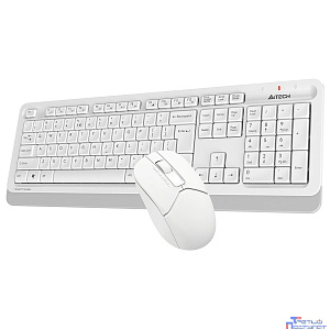 Клавиатура + мышь A4Tech Fstyler FG1012 клав:белый мышь:белый USB беспроводная Multimedia [1599042]