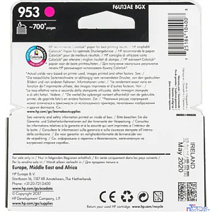 HP F6U13AE Картридж струйный №953, Magenta {OJP 8710/8715/8720/8730/8210/8725 (630стр.)}