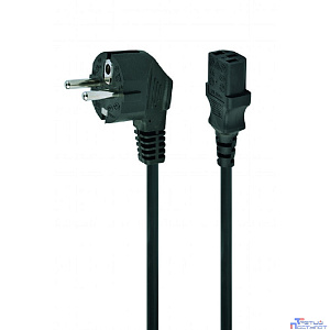 Кабель питания Cablexpert Schuko-C13, VDE, 3х0.75мм2, 10А, с заземлением, 10м, черный, пакет [PC-186-VDE-10M]