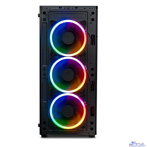 XASTRA Корпус A300 4FRGB Black ATX/Mesh/ full-size TG / 4x120mm FR120-FRGB fans/ A300-4FR12F