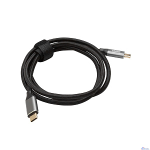 Bion Кабель USB Type-C - Type-C (CM/CM), 100W, USB 3.1 Gen2, 4K@60Hz, 10 Гбит/c, 1 м, тканевая оплётка, черный [BXP-CCP-USBC3.1-CMCM-1M-B]