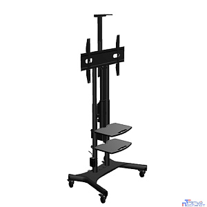 ONKRON TS1881 eLift чёрный 2 полки для AV в комплкте Для телевизоров диагональю 50-86" Макс. нагрузка: 90,9 кг VESA: 200x200, 200x300, 200x400, 300x100, 300x200, 300x300, 300x400, 400x200, 400x300