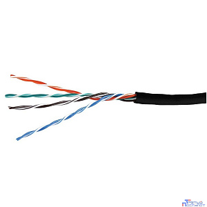 Кабель витая пара Bion BCL-U5480-381 U/UTP, кат.5e, 4x2x0,48 мм AWG 24, медь, одножильный, PE, для внешней прокладки, 305м,черный