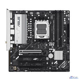 ASUS B850M MAX GAMING WIFI (Socket AM5, mATX, 4xDDR5(256GB), DP/HDMI, 1xPCIe 5.0x16/1xPCIe 4.0, 1xLAN(5GbE), Wi-Fi 6, 4xSATA 6Gb/s, 2xM.2, 2xType-C, 3xUSB 3.2, 2xUSB 2.0)