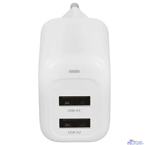 HOCO CS51A/ Сетевое ЗУ/ 2 USB/ Выход: 12W/ белый
