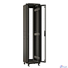 Шкаф серверный Hyperline (TTBR-4261-DD-RAL9004) напольный 42U 600x1000мм пер.дв.перфор. задн.дв.перфор. 2 бок.пан. направл.под закл.гайки 800кг черный 910мм 2055мм IP20 сталь