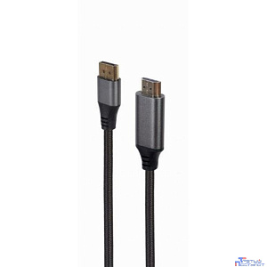 Кабель DisplayPort-HDMI Cablexpert, 4K, 1.8м, 20M/19M, черный, экран, пакет (CC-DP-HDMI-4K-6)