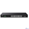 TENDA TEG2226F Коммутатор облачный управляемый, 24x1 Гбит/с, SFP 2x1 Гбит/с, установка в стойку, металлический корпус