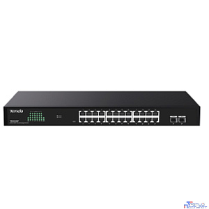 TENDA TEG2226F Коммутатор облачный управляемый, 24x1 Гбит/с, SFP 2x1 Гбит/с, установка в стойку, металлический корпус