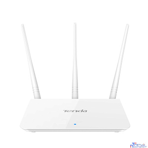 TENDA F3 Wi-Fi маршрутизатор стандарта N300 3 внешние антенны 5dBi, 1-port 10/100Mbps WAN, 3-ports 10/100Mbps LAN