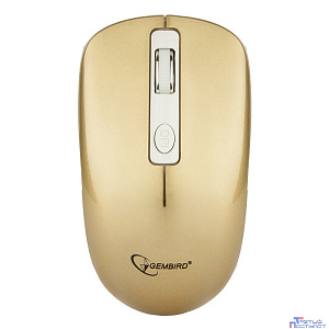Gembird MUSW-400-G Gold USB { Мышь беспров., 3кн.+колесо-кнопка, 2.4ГГц, 1600 dpi, бесшумный клик}