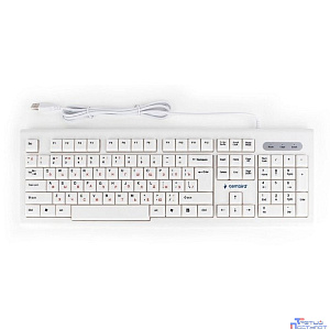 Клавиатура Gembird KB-8354U,{USB, бежевый/белый, 104 клавиши, кабель 1,45м}