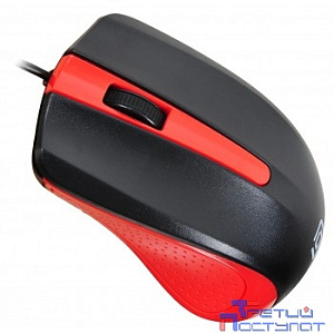 Oklick 225M черный/красный Мышь оптическая (1200dpi) USB (3but) [288237]