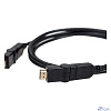 Rexant (17-6204-3) Кабель HDMI - HDMI 1.4, 2м, Gold, с фильтрами, угловой 360°