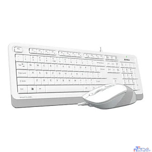Клавиатура + мышь A4Tech Fstyler F1010 клав:белый/серый мышь:белый/серый USB Multimedia [1147556]
