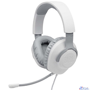 Наушники с микрофоном JBL Quantum 100 белый 1.2м мониторные оголовье (JBLQUANTUM100WHT)