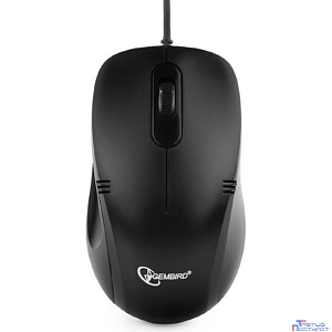 Gembird MOP-100 Black {Мышь, USB, черный, 3 кнопки, 1000 DPI, кабель 1.5м}